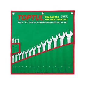 آچار های سری یکسر تخت یکسر رینگ 16 عددی 7-32 تاپ تول - GAAA1604