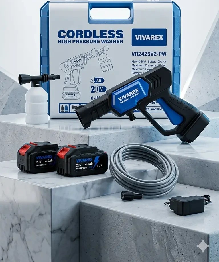 کارواش شارژی ذغالی ویوارکس VR2425V2-PW