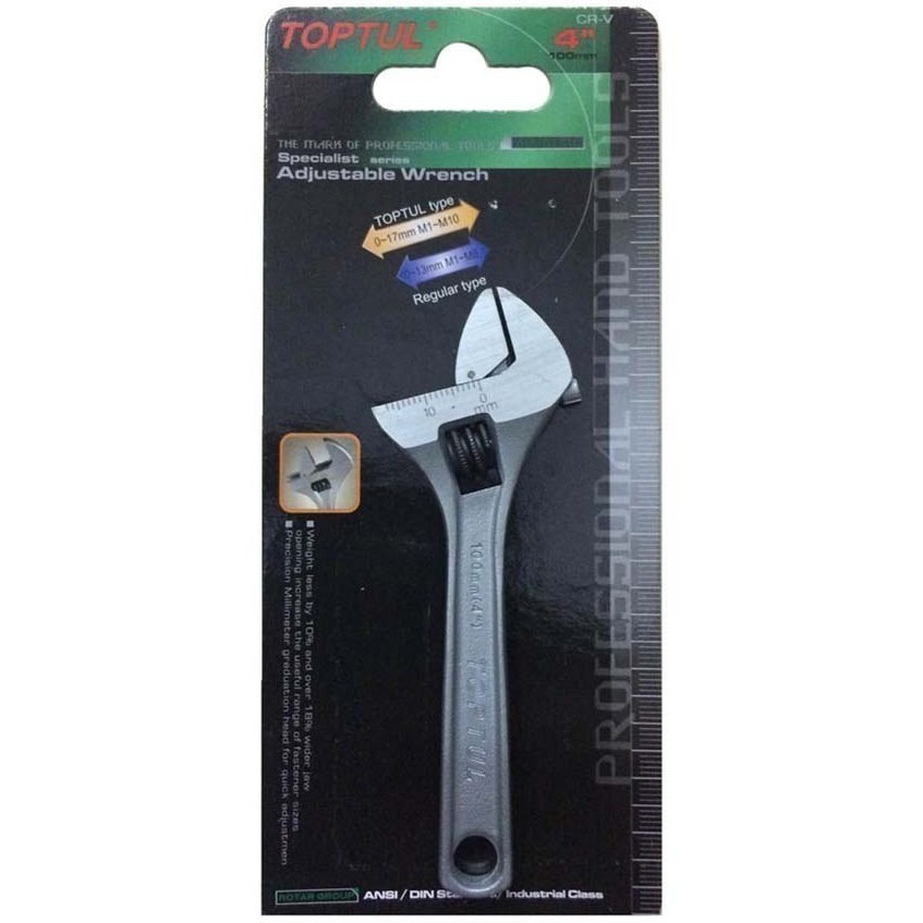آچار فرانسه ۴ اینچ صنعتی تاپ تول TOPTUL - AMAB1710
